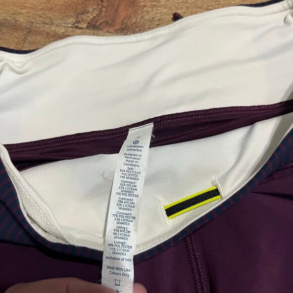 Lululemon Wmns Burgundy Groovy Run Short Sz 6 Athlete Gym Yoga Running Crossfit - Picture 3 of 7